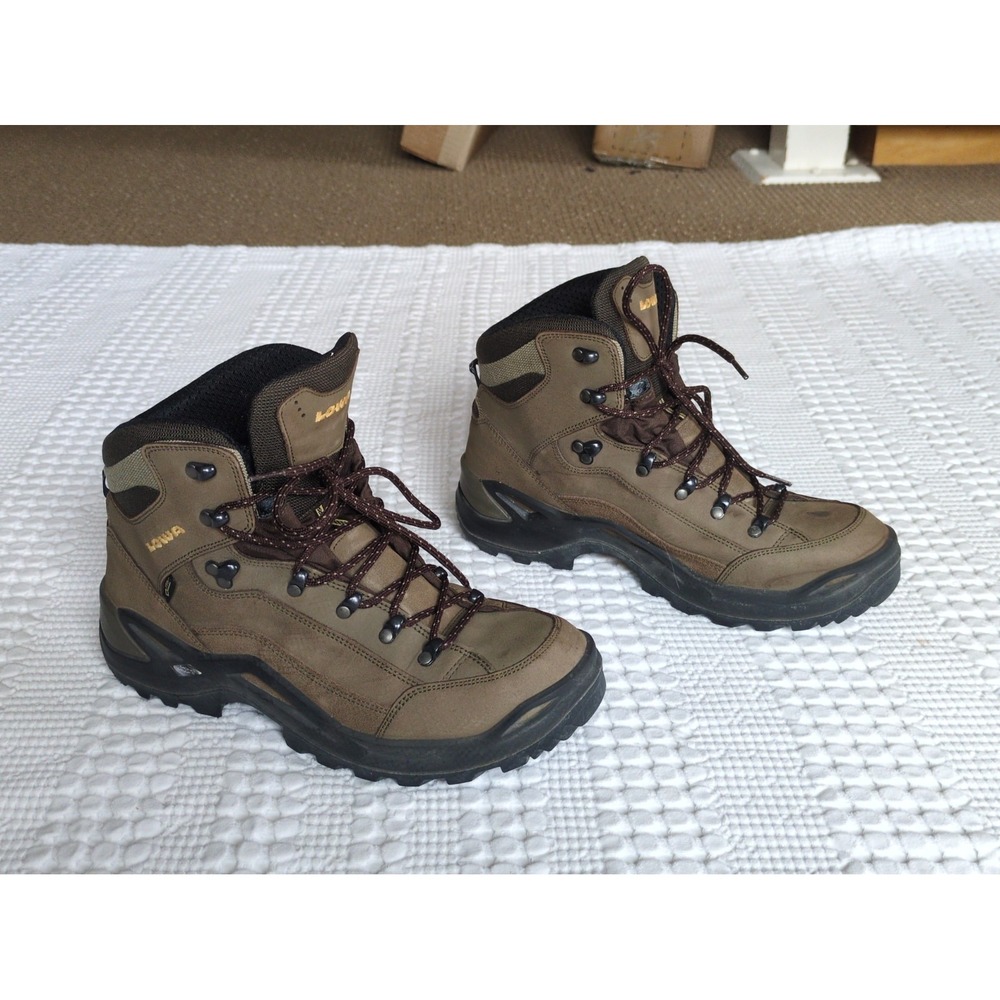 Lowa Renegade Gore-Tex GTX Mid Boots Men's Size 11 Lace Up Brown Hiking